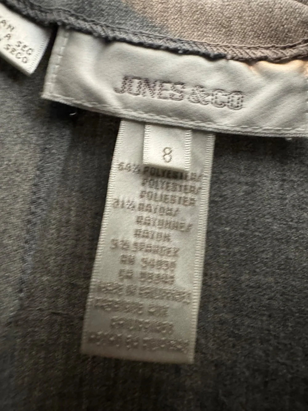Jones & Co Gray Pencil Skirt Size 8 - Picture 3 of 4